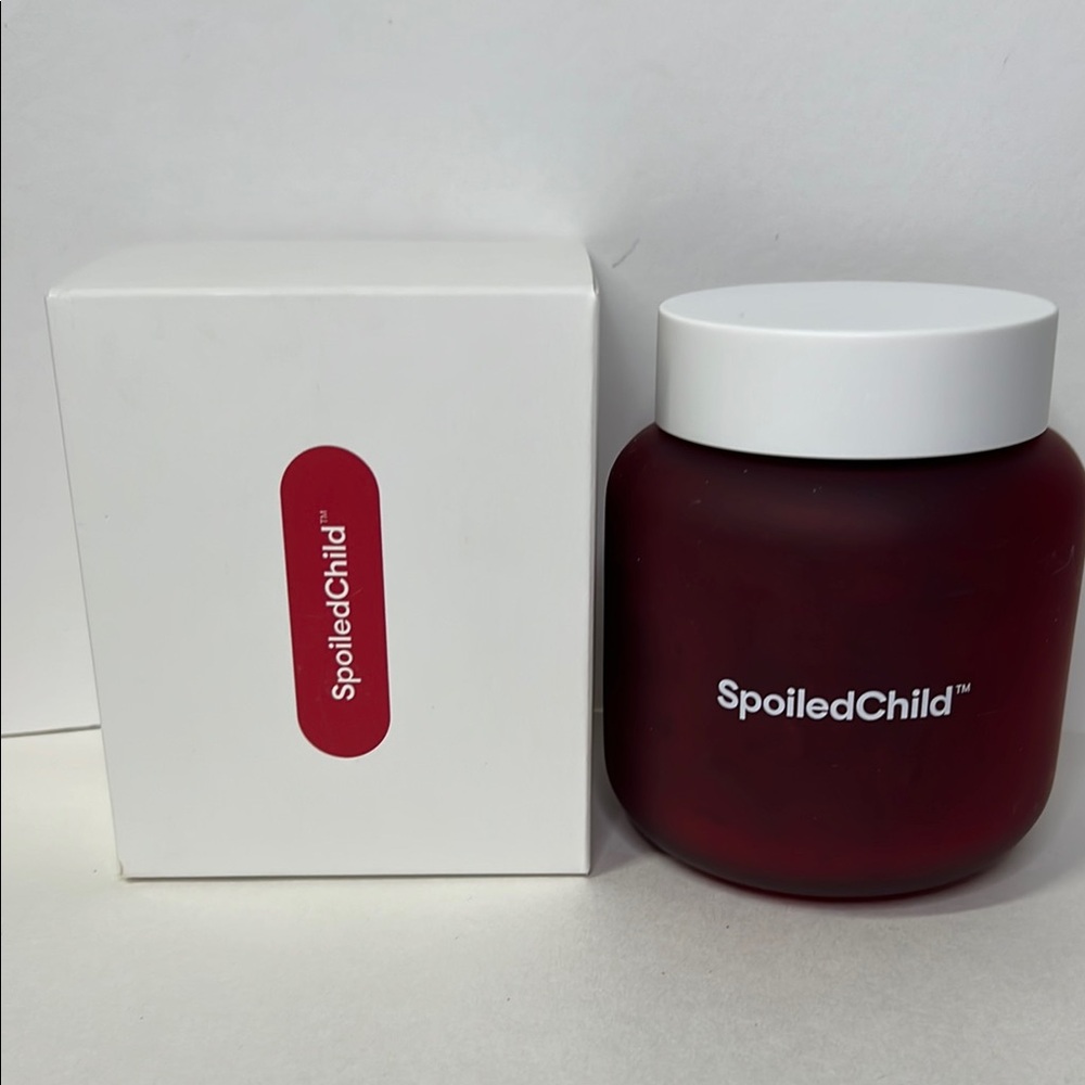 SpoiledChild Red Jar with White Lid